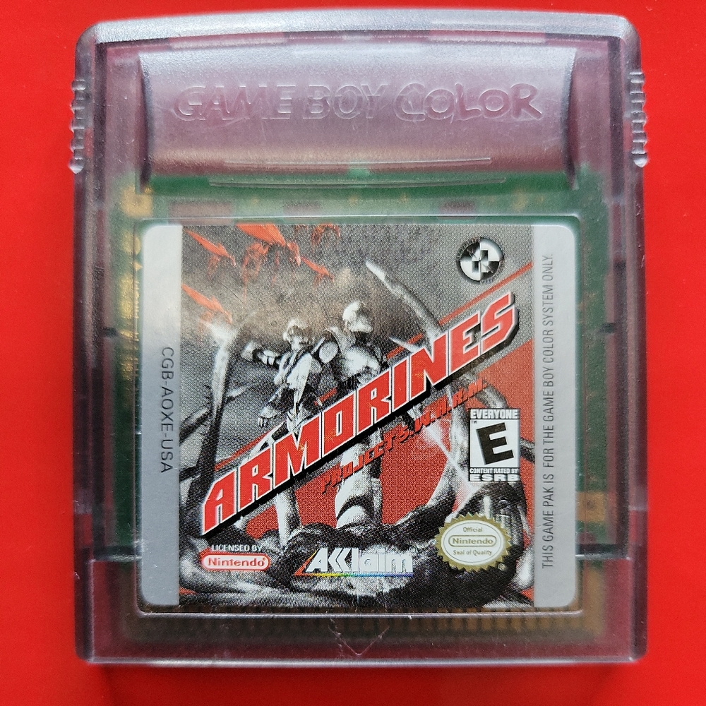 VINTAGE NINTENDO GAMEBOY COLOR ARMORINES VIDEO GAM - Picture 4 of 4